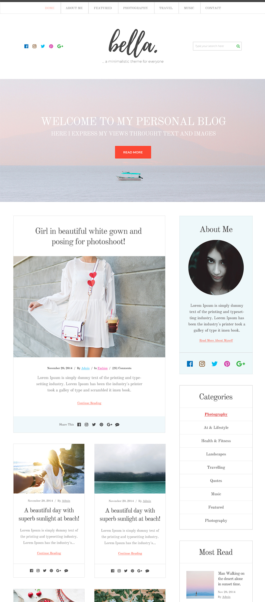 Blog Theme Template Free Download