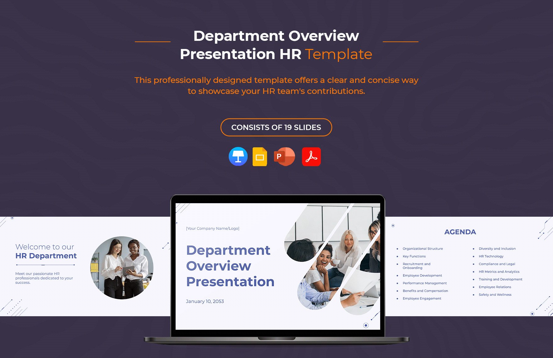 Department Overview Presentation HR Template in PDF, PowerPoint, Google Slides, Apple Keynote