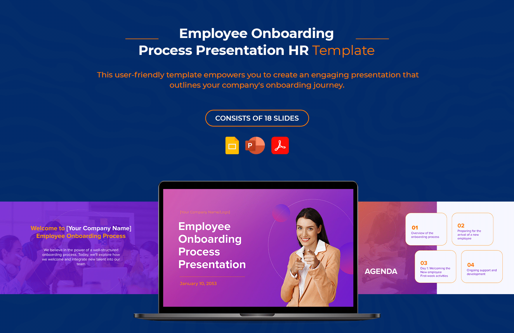 Employee Onboarding Process Presentation HR Template