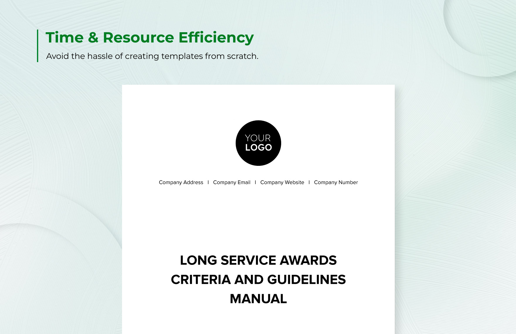 Long Service Awards Criteria and Guidelines Manual HR Template