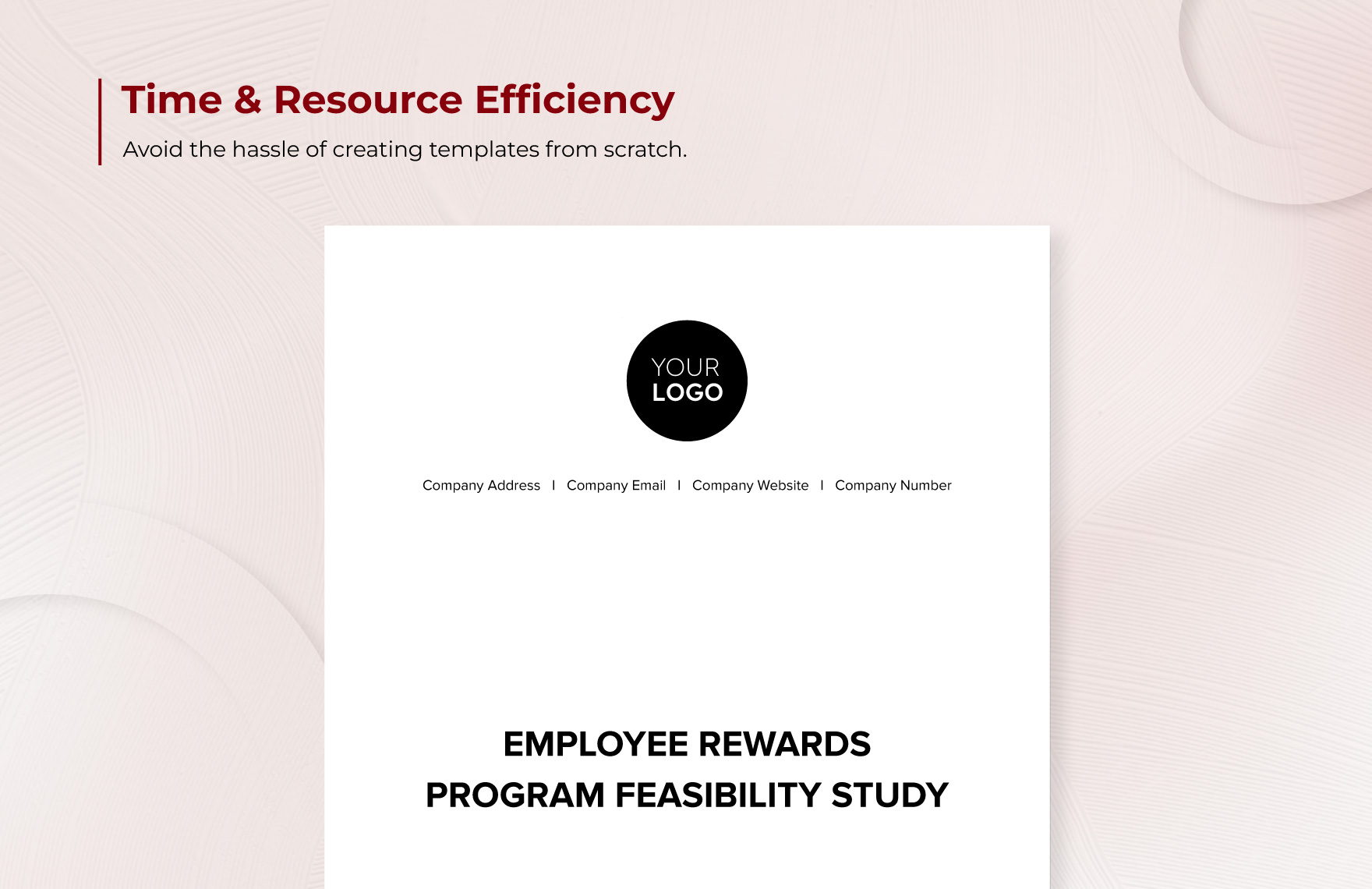 Employee Rewards Program Feasibility Study HR Template