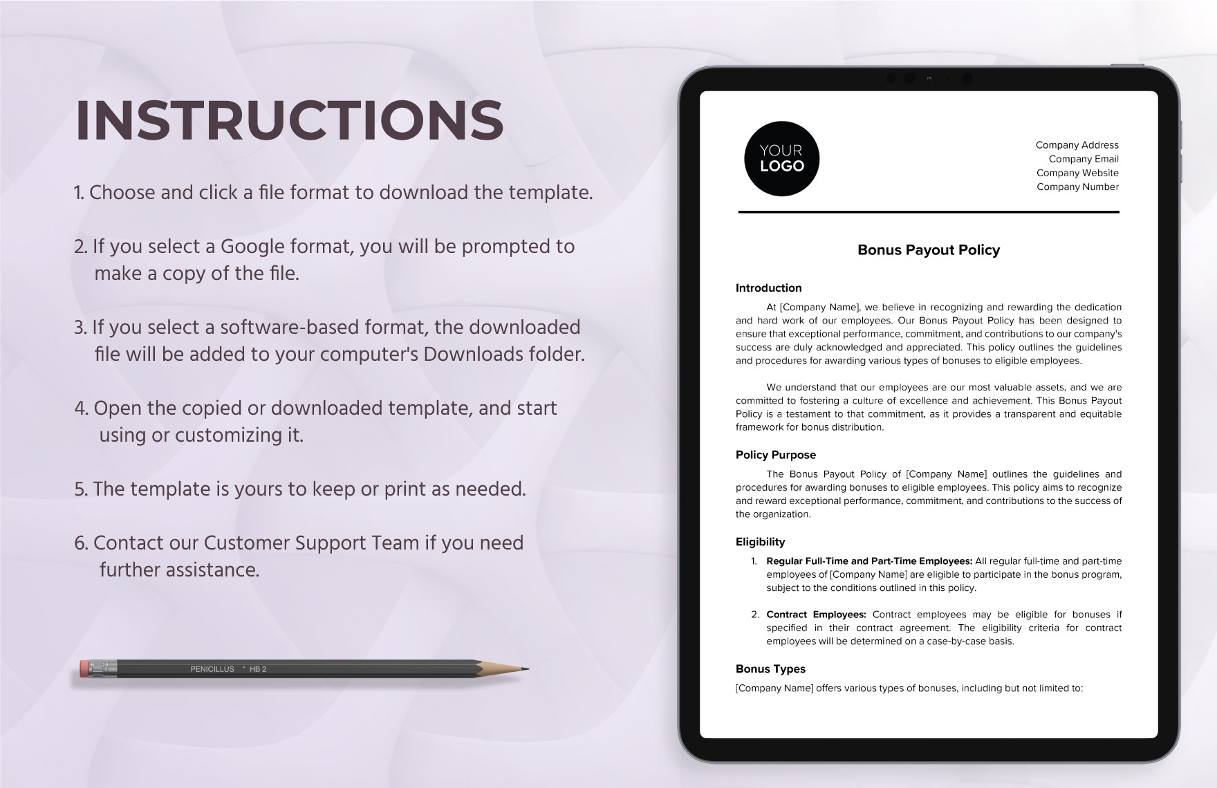 Bonus Payout Policy HR Template