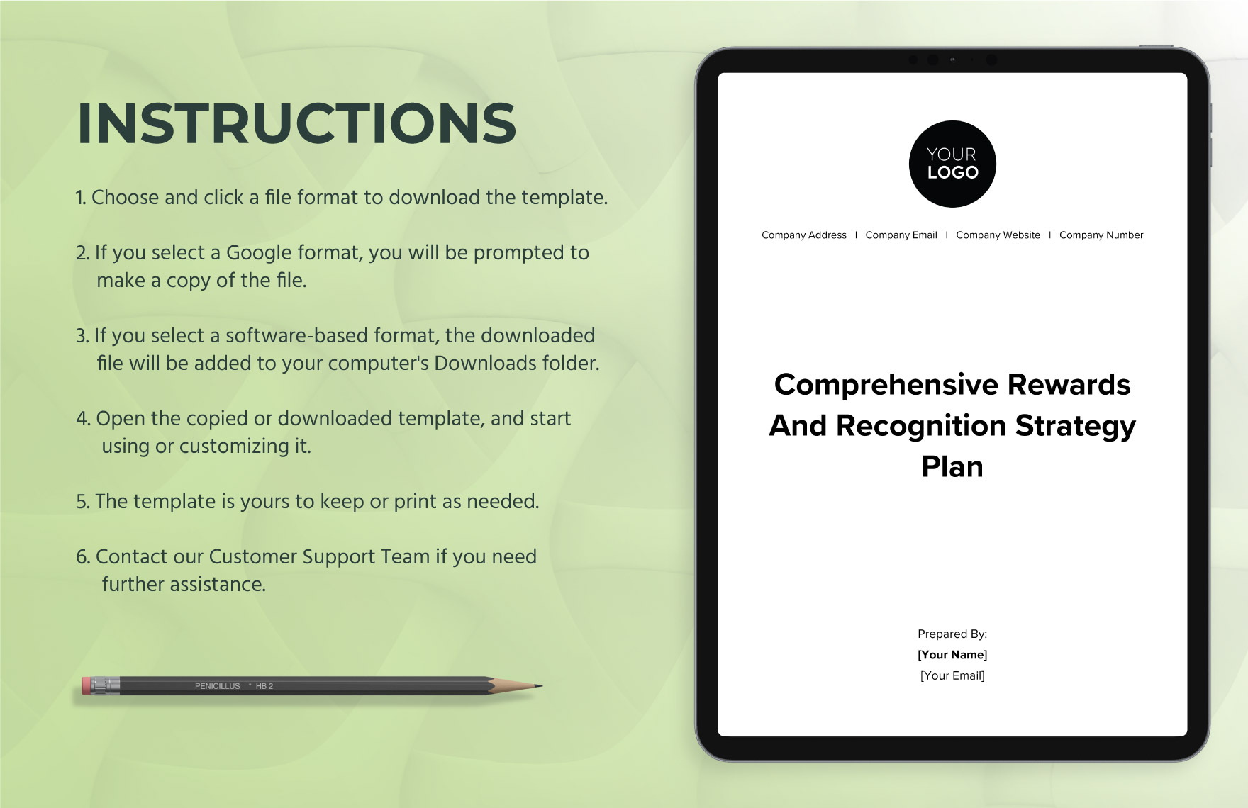 Comprehensive Rewards and Recognition Strategy Plan HR Template
