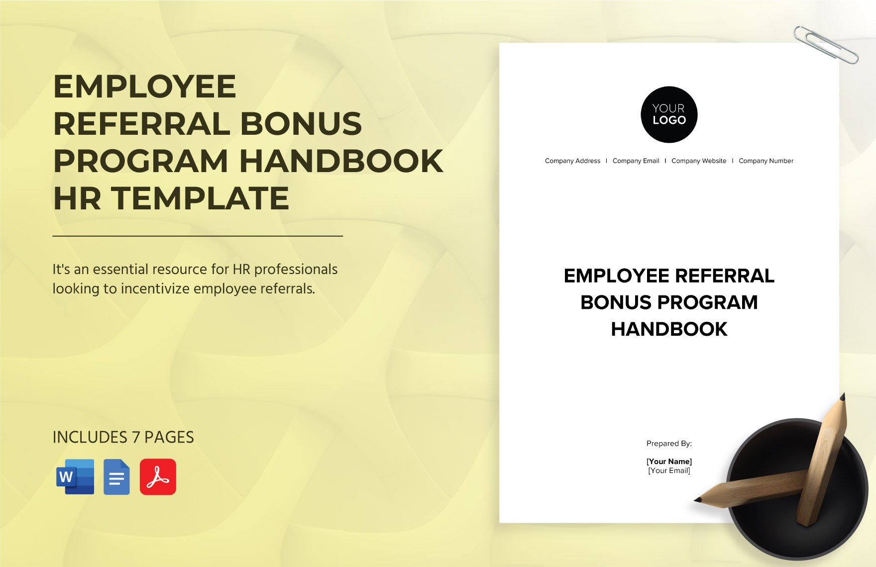 Employee Referral Bonus Program Handbook HR Template