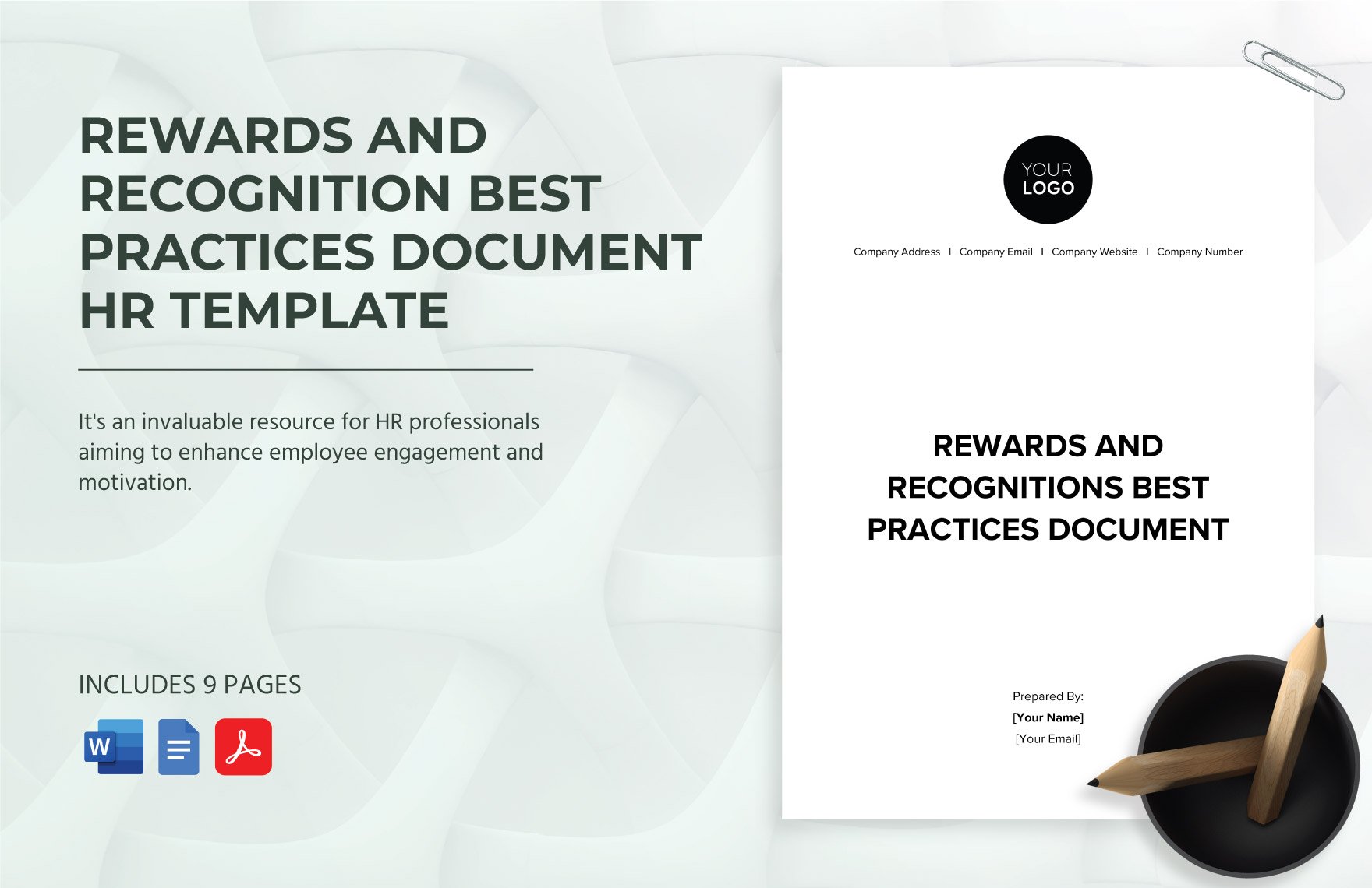 Rewards and Recognition Best Practices Document HR Template