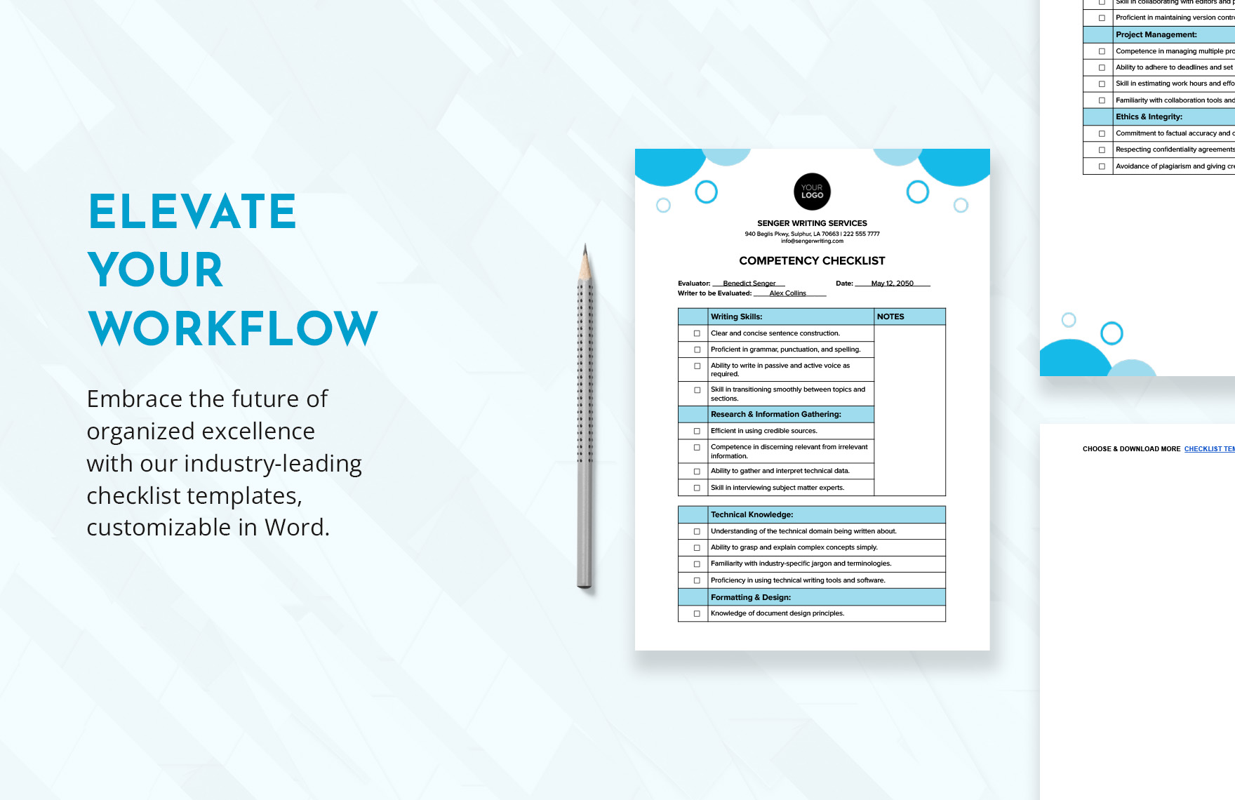 Competency Checklist Template