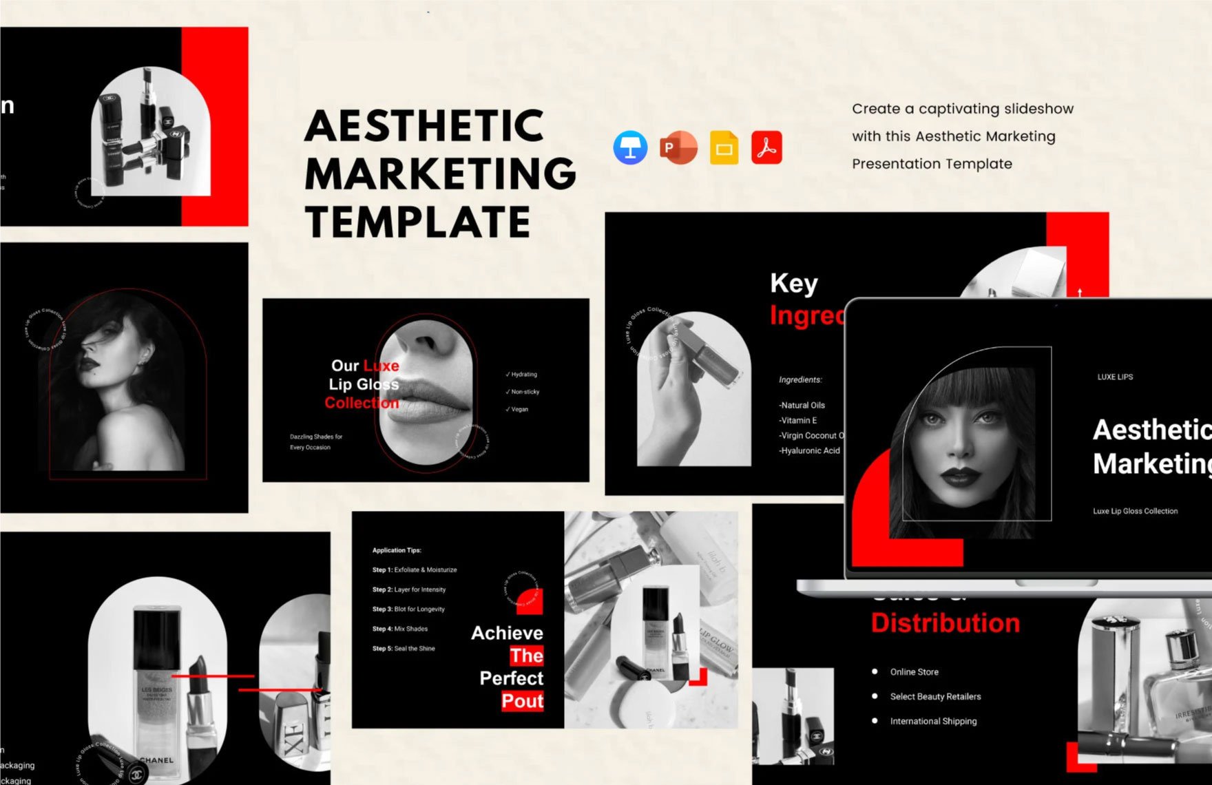Free Aesthetic Marketing Template in PDF, PowerPoint, Google Slides, Apple Keynote