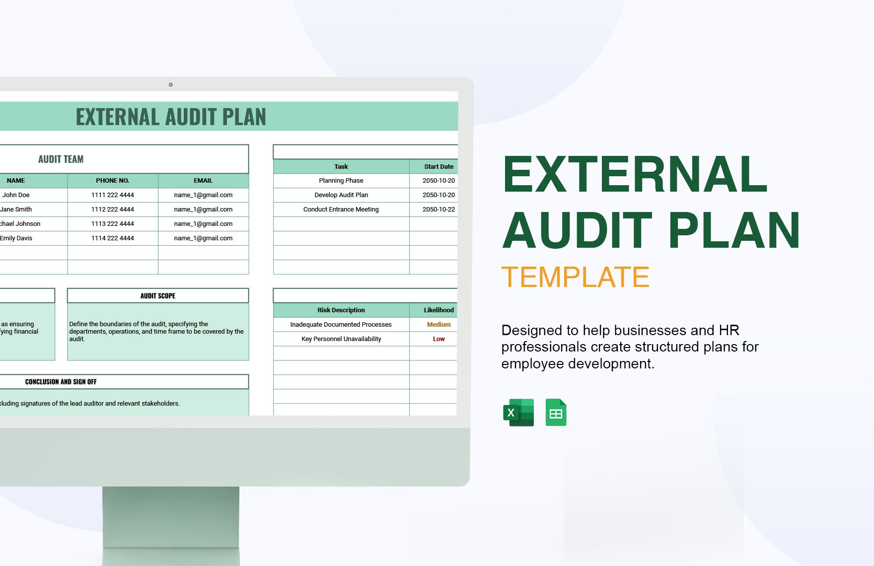External Audit Plan Template