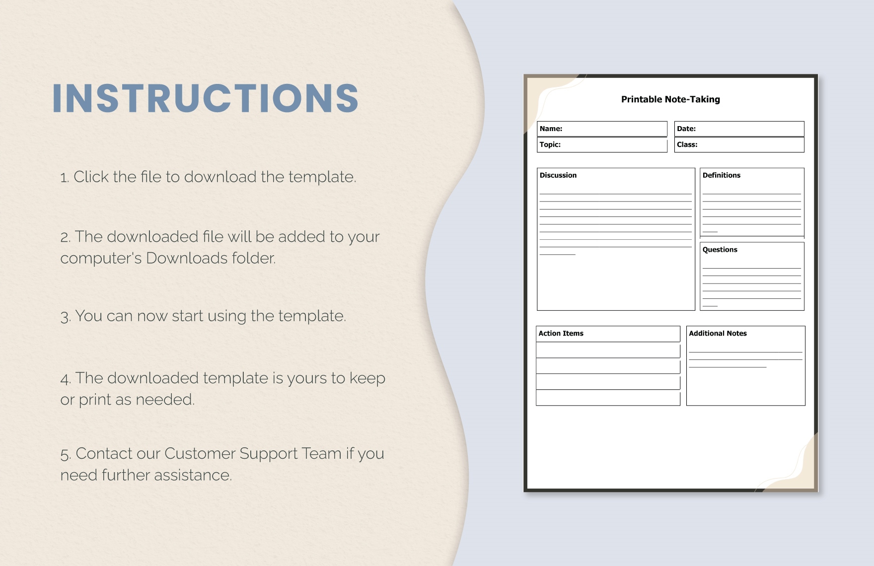 Free Printable Note Taking Template - Download In Word | Template.net