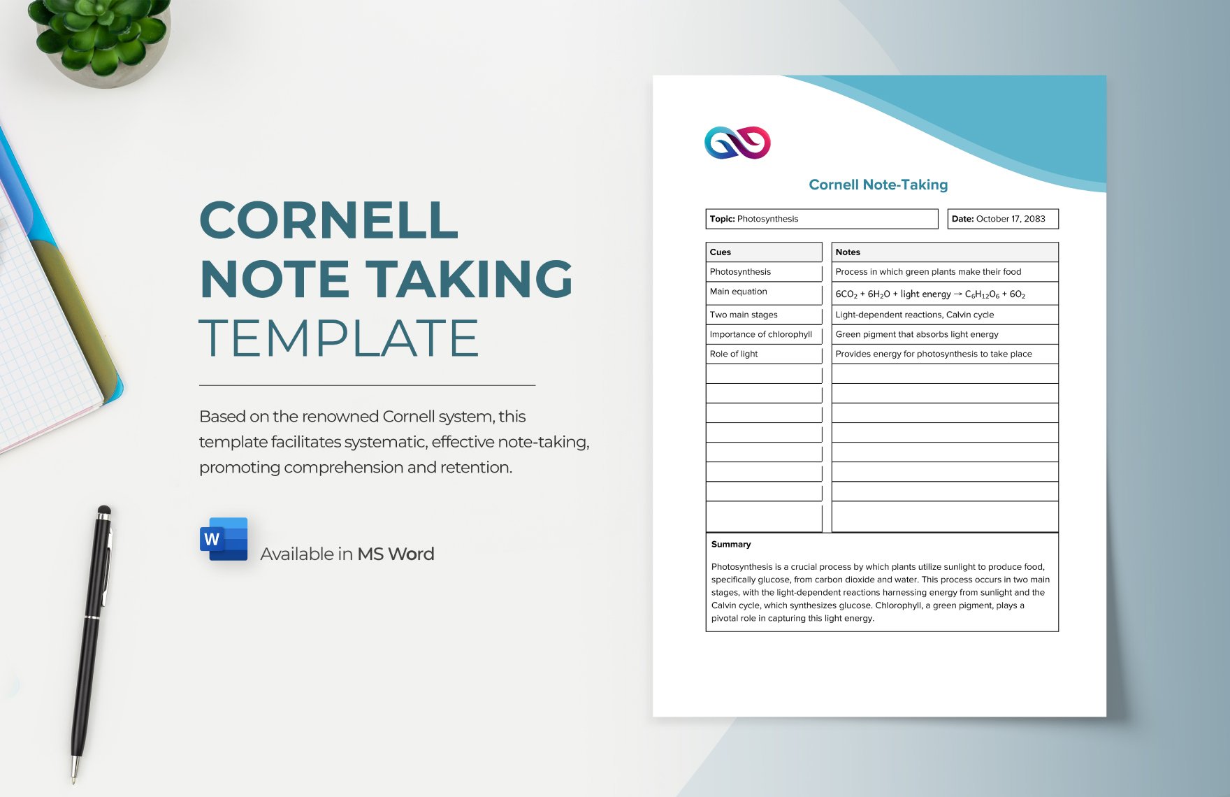 Free Cornell Note Taking Template in Word, Google Docs, PDF, Apple Pages