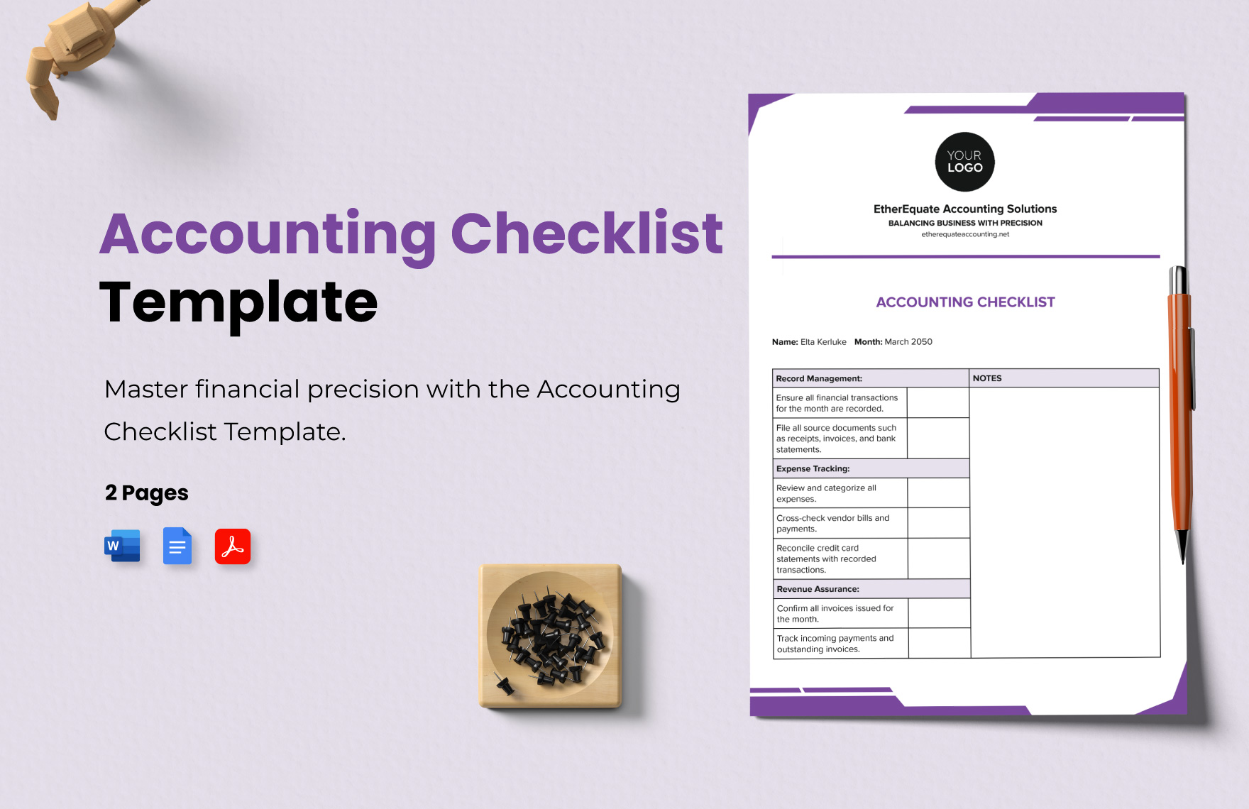 Accounting Checklist Template in Word, PDF, Google Docs - Download | Template.net