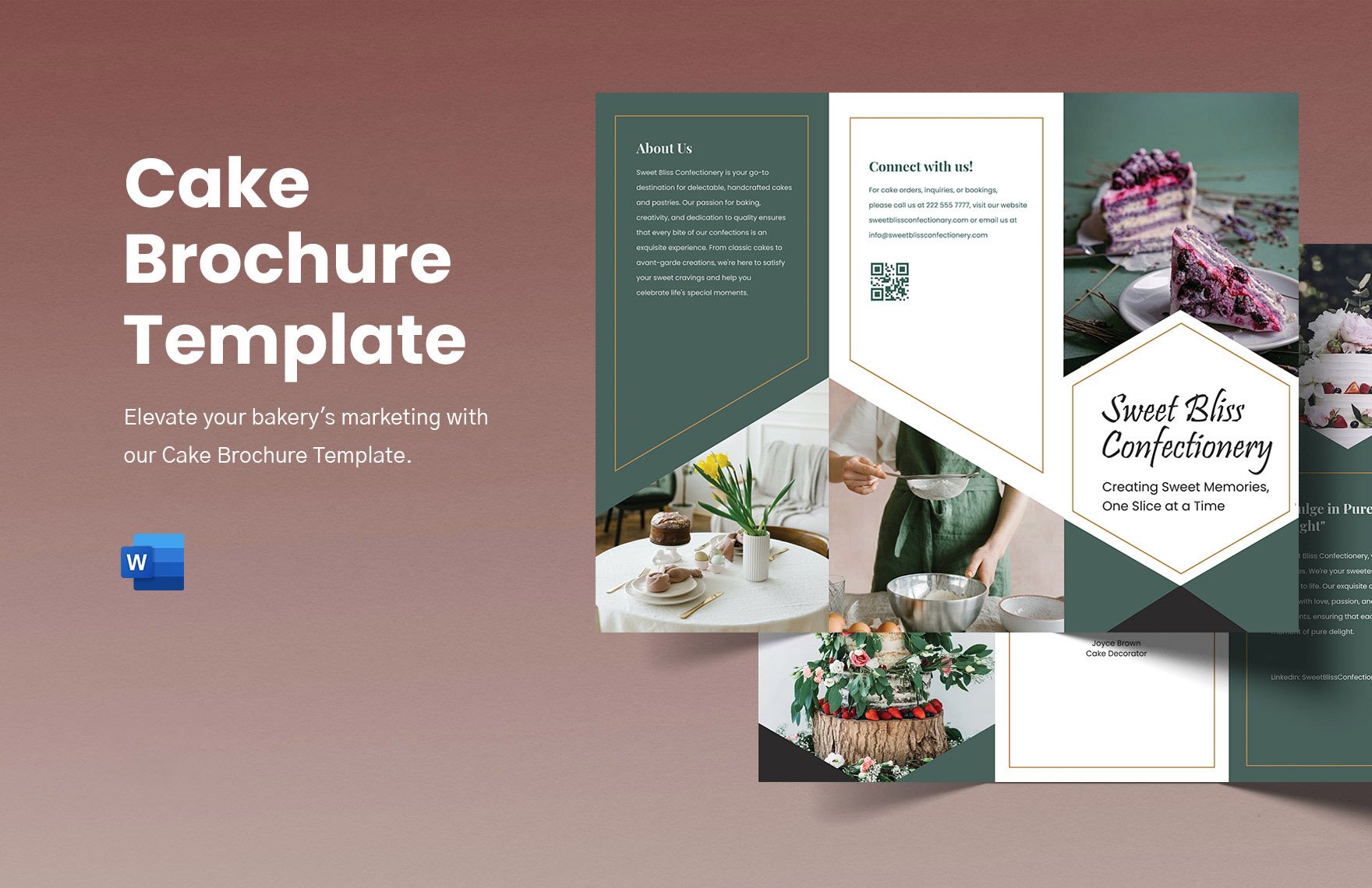Free Cake Brochure Template in Word