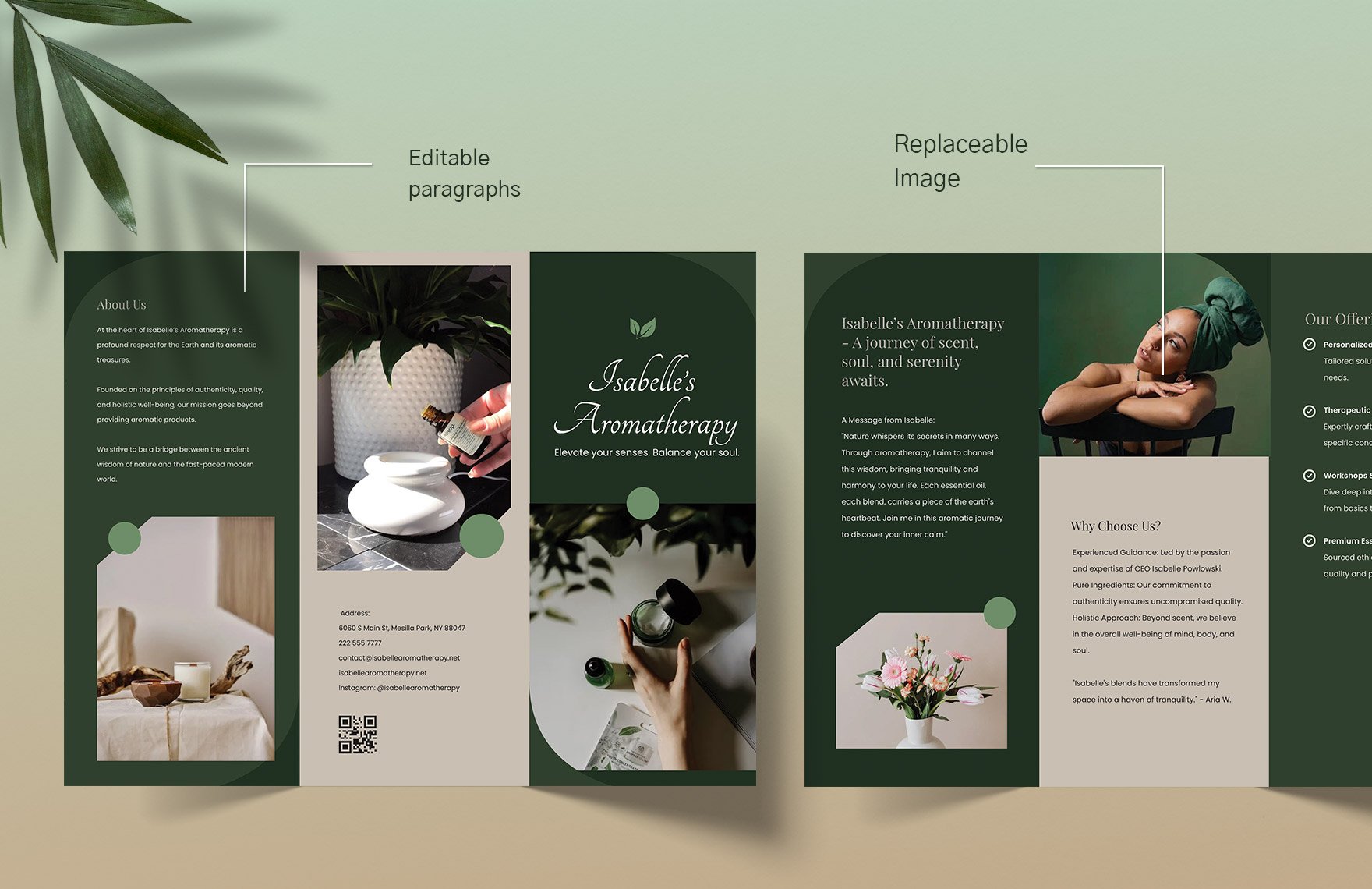 Double Sided Tri-Fold Brochure Template