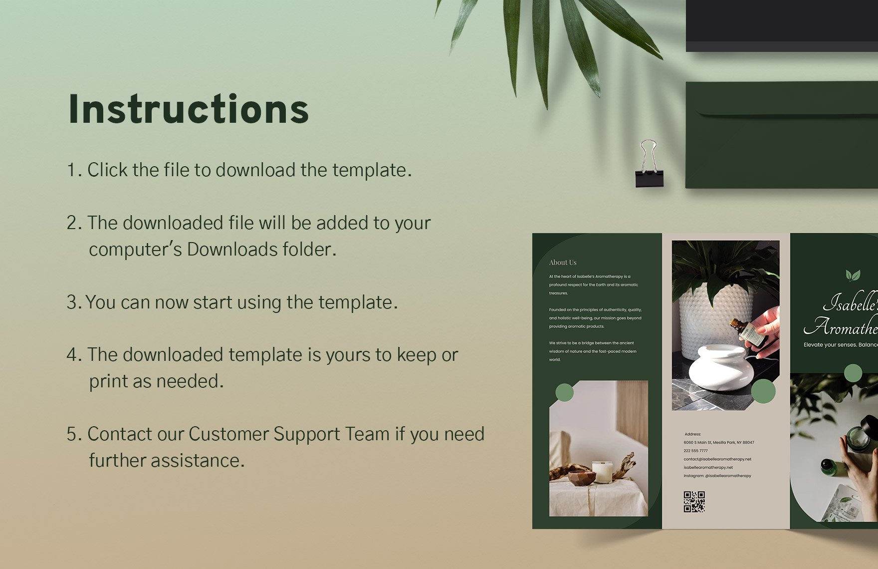 Double Sided Tri-Fold Brochure Template