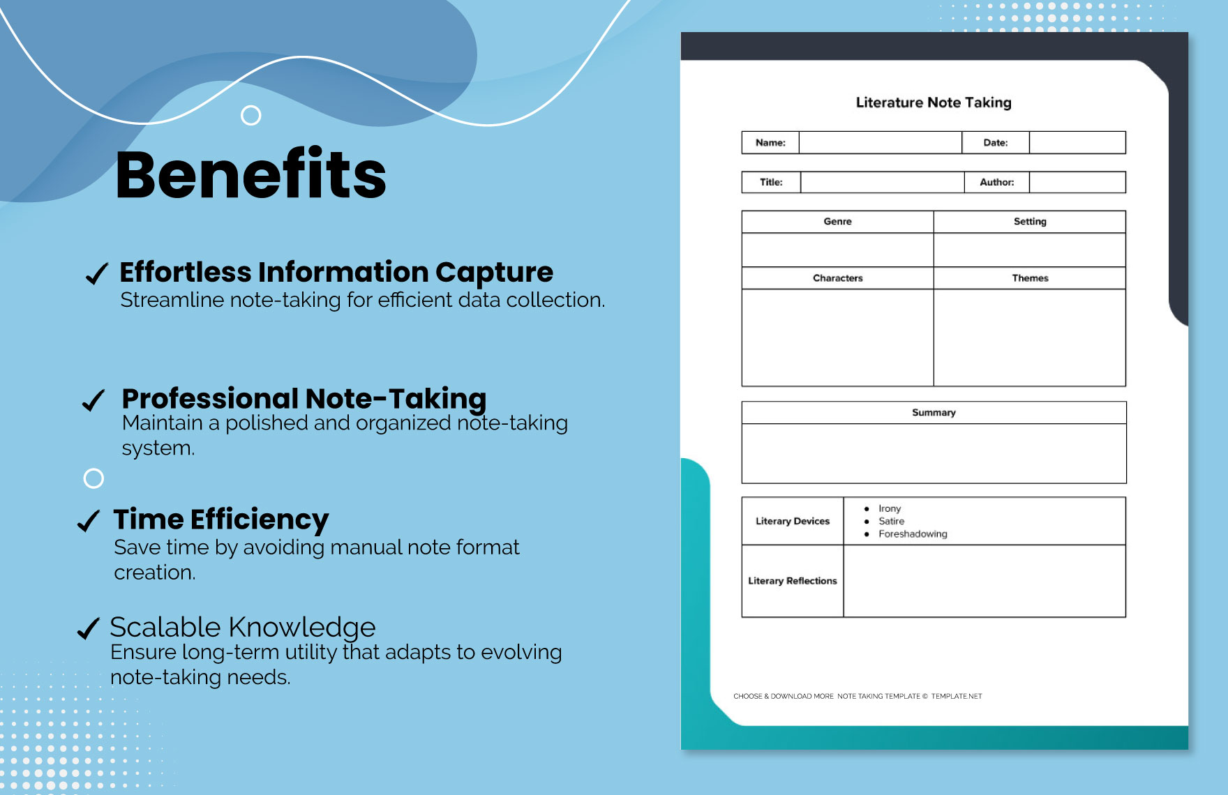 Literature Note Taking Template