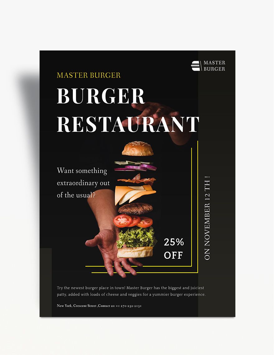 Burger Restaurant Flyer Template