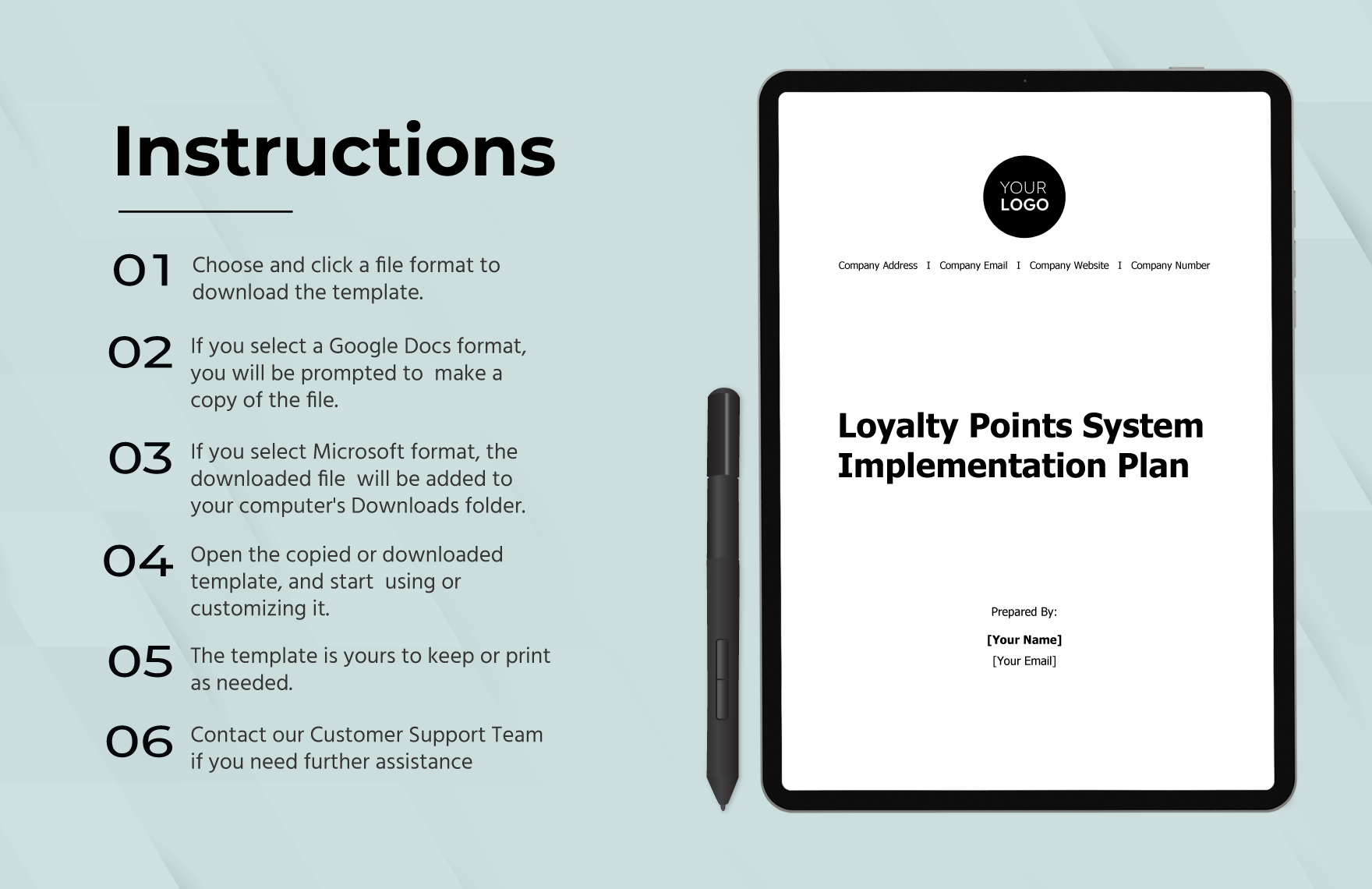 Loyalty Points System Implementation Plan HR Template