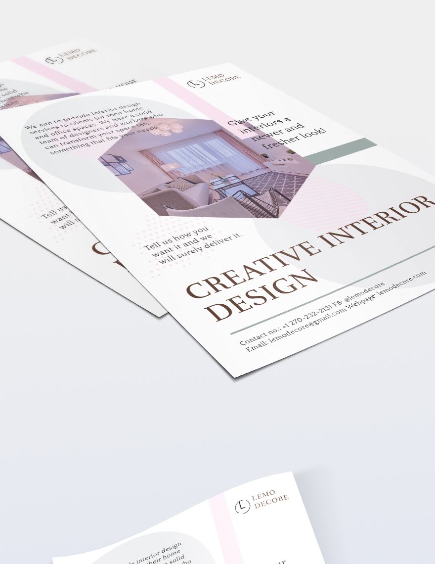 Creative Interior Design Flyer Template