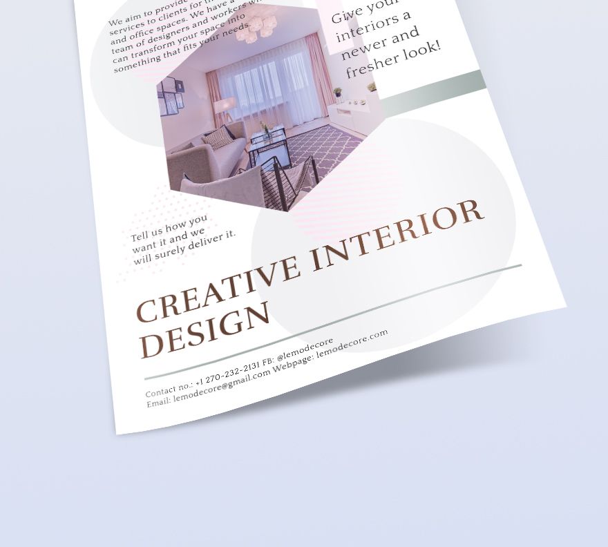 Creative Interior Design Flyer