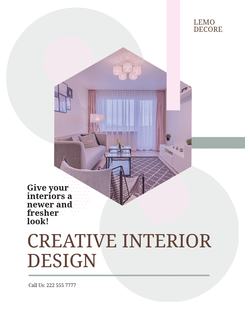 Creative Interior Design Flyer Template 