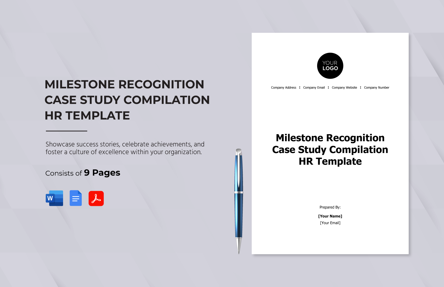 Milestone Recognition Case Study Compilation HR Template