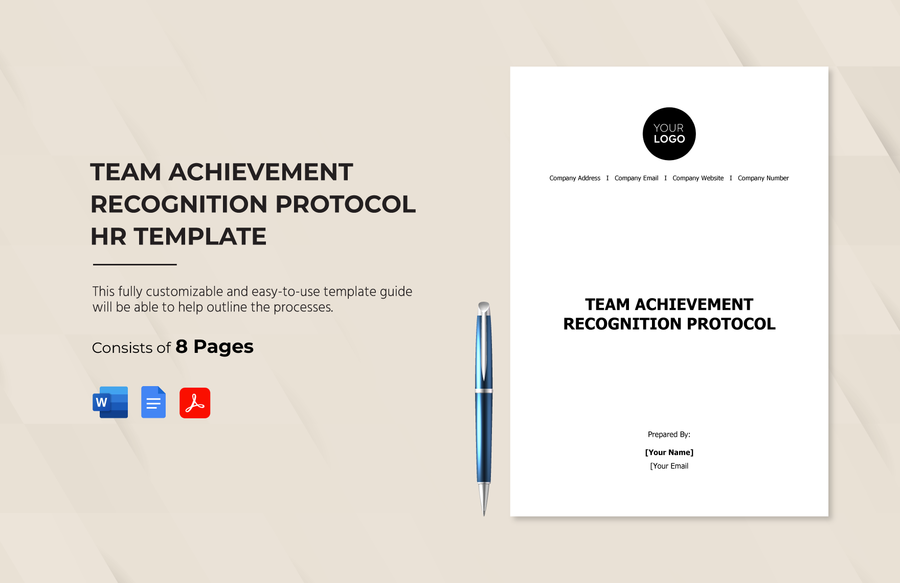 Team Achievement Recognition Protocol HR Template