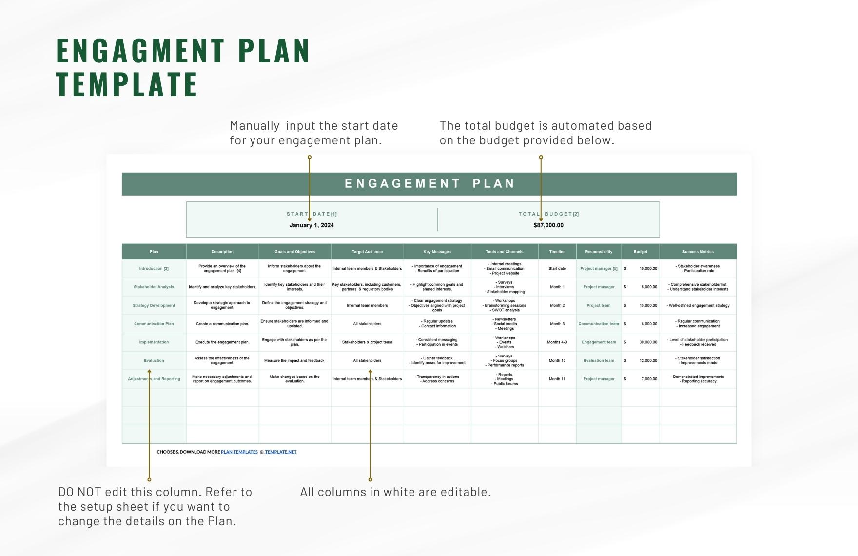 Engagement Plan Template