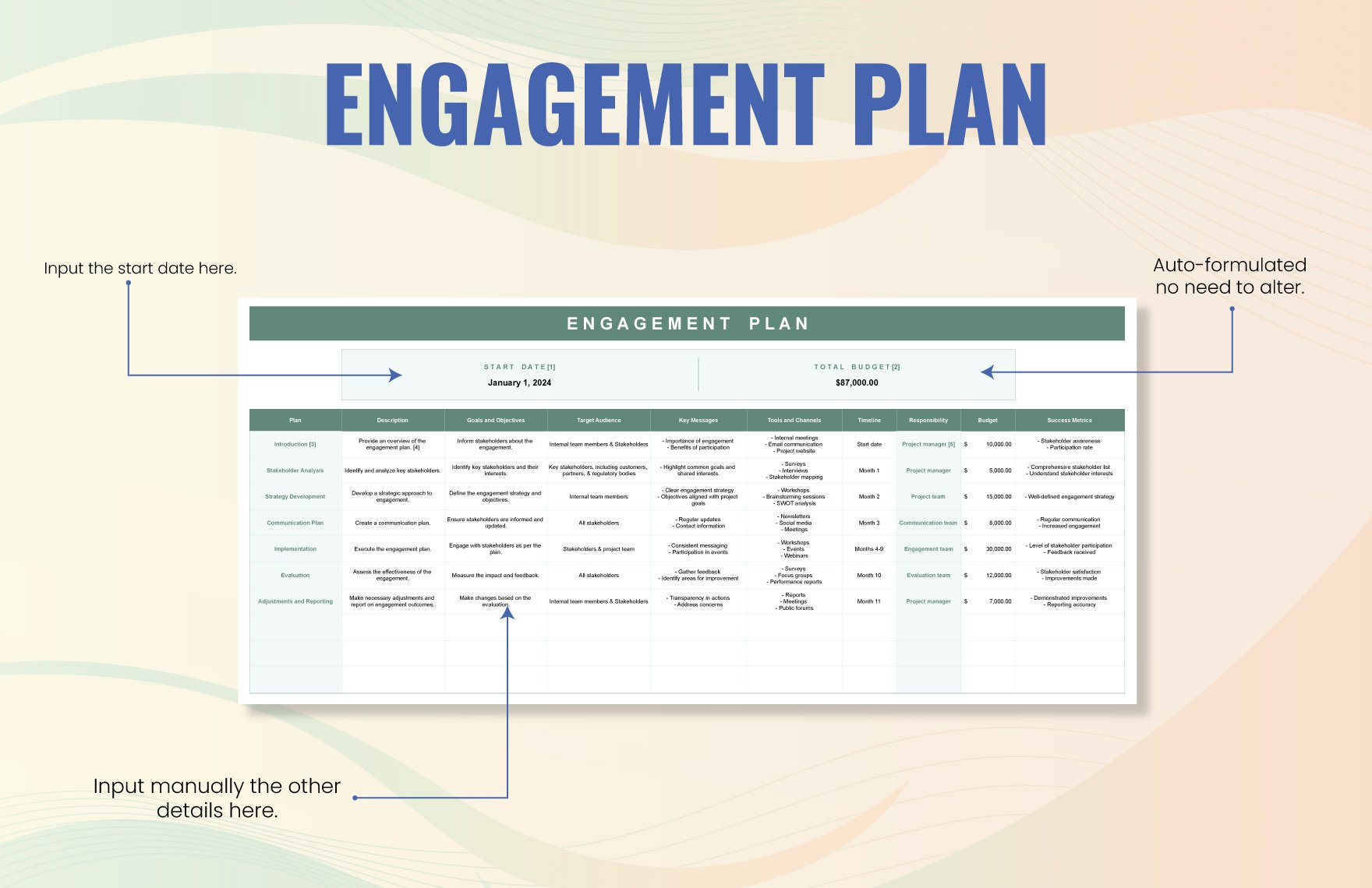Engagement Plan Template