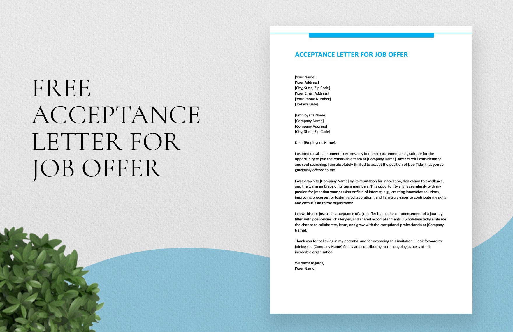 Acceptance Letter For Job Offer
