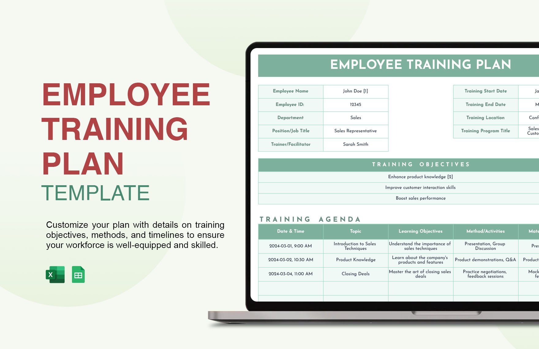 Employee Training Plan Template
