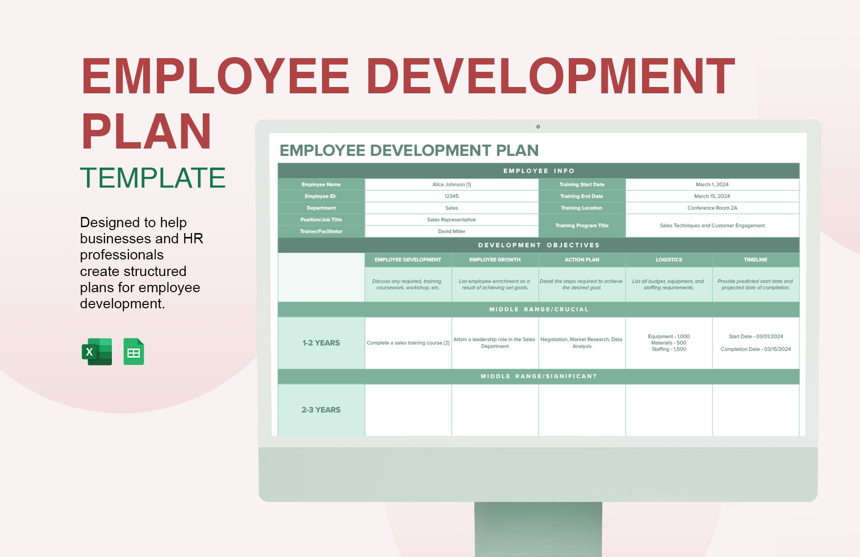 Employee Development Plan Template