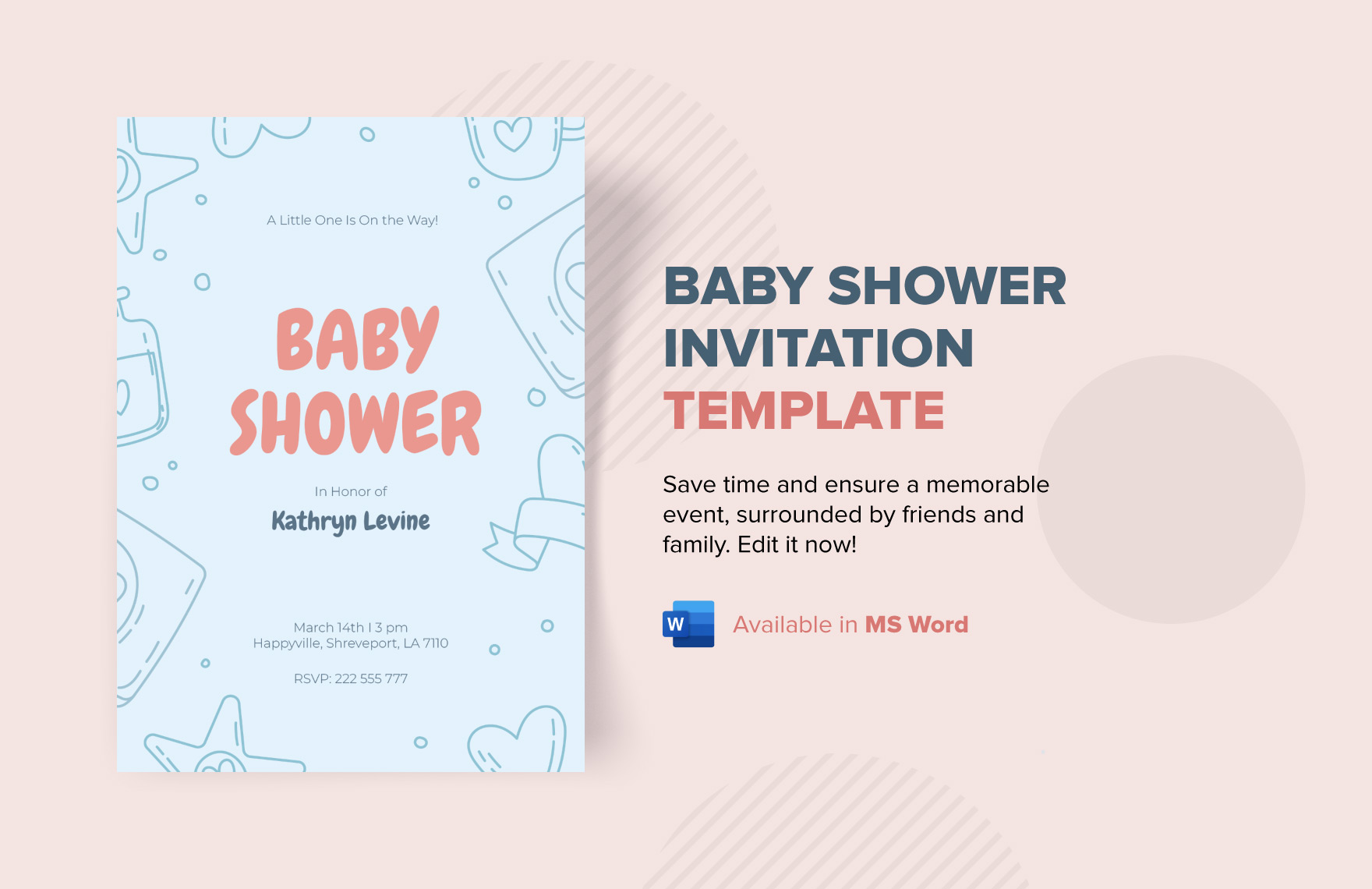 Elegant Tribal Baby Shower Invitation Template Download in Word