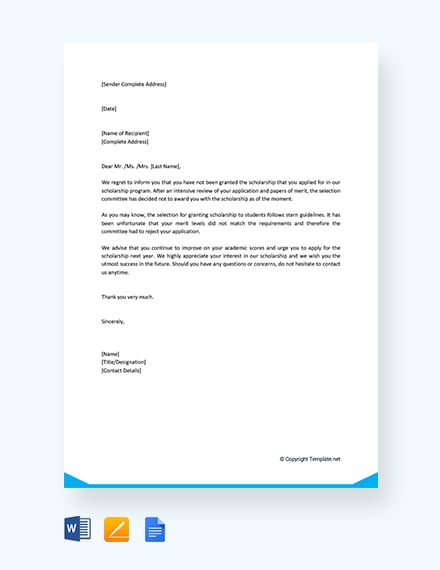 22  FREE Scholarship Letter Templates Edit Download Template net