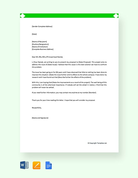 Sample Project Proposal Letter