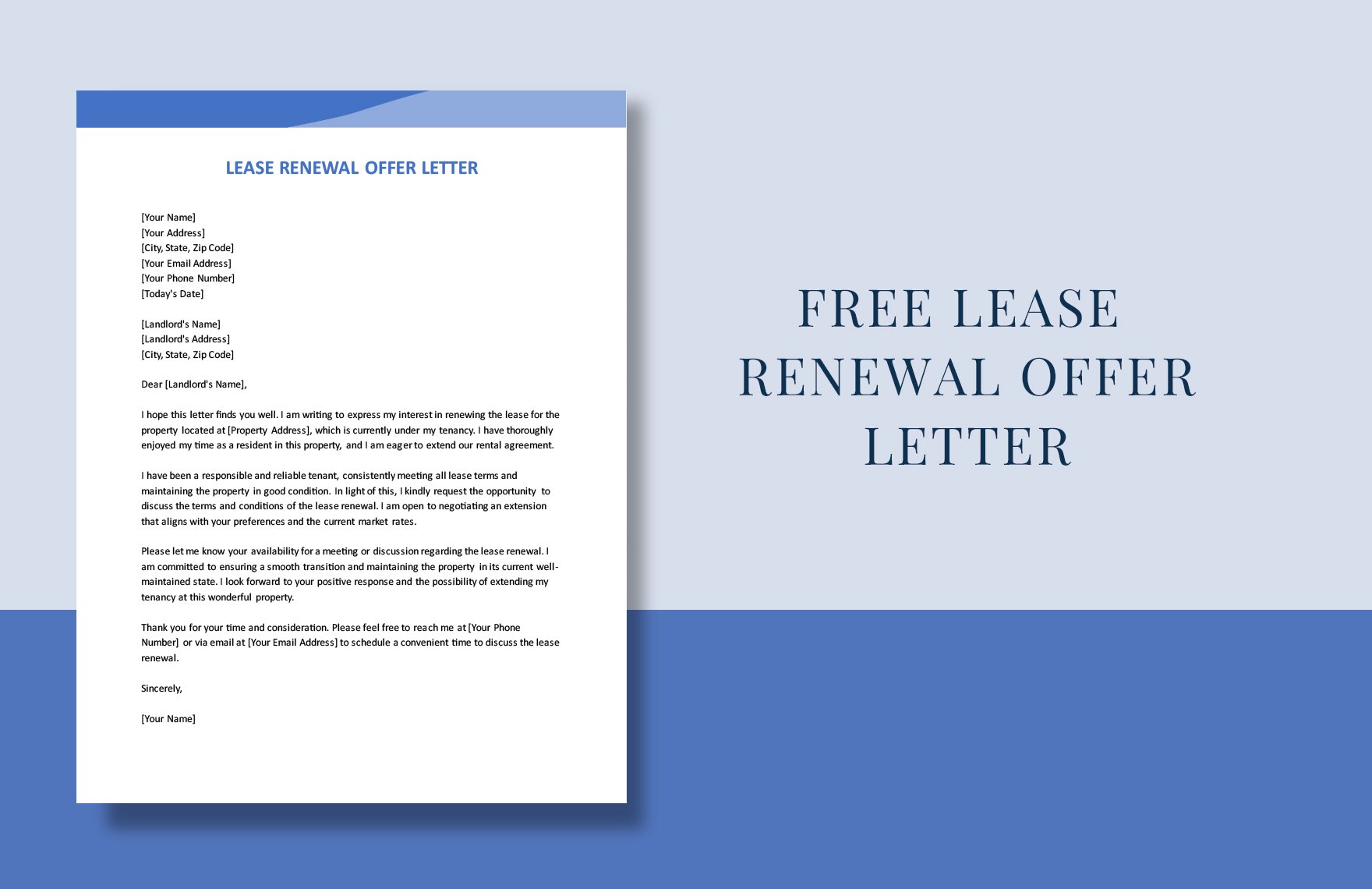 Lease Renewal Offer Letter