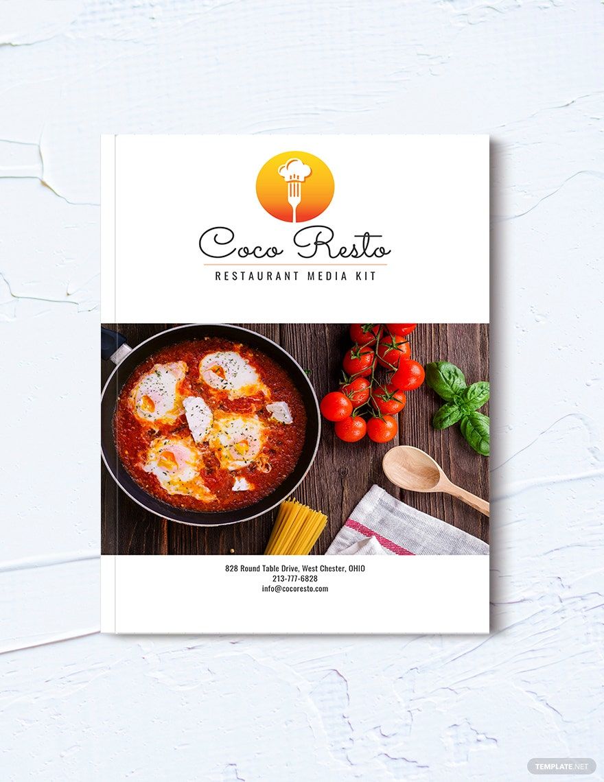 Editable Restaurant Business Media Kit Template