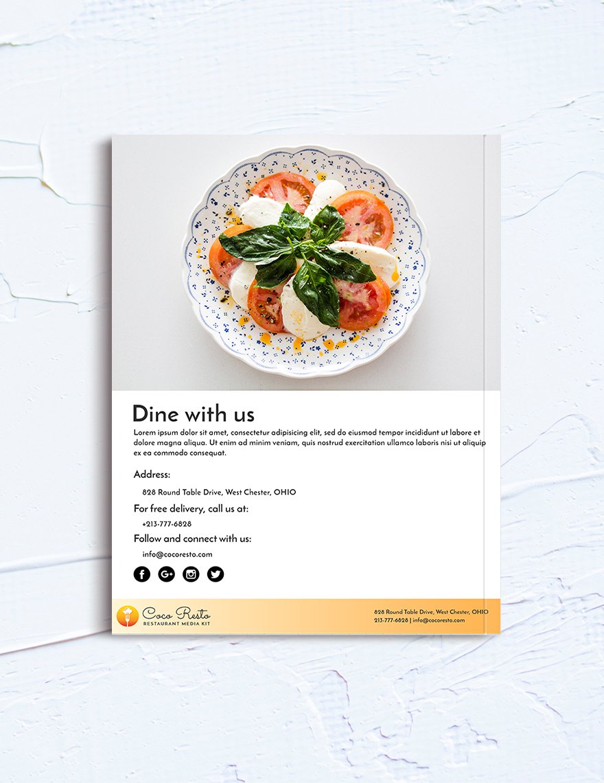 Restaurant Business Media Kit Template