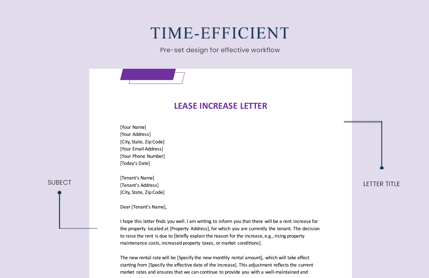 Lease Increase Letter