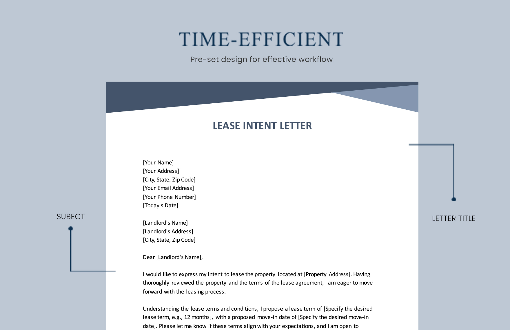 Lease Intent Letter