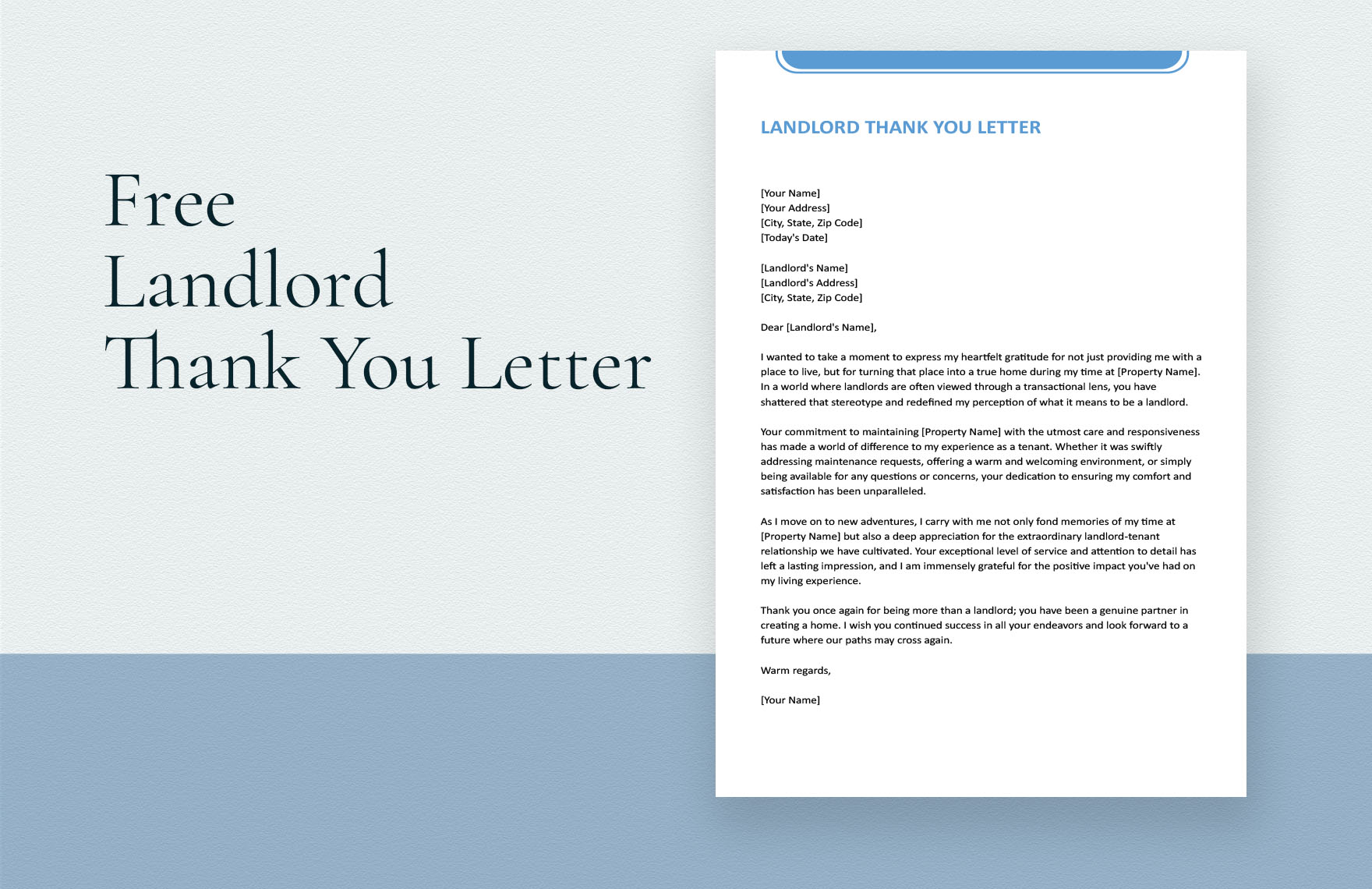 Landlord Thank You Letter
