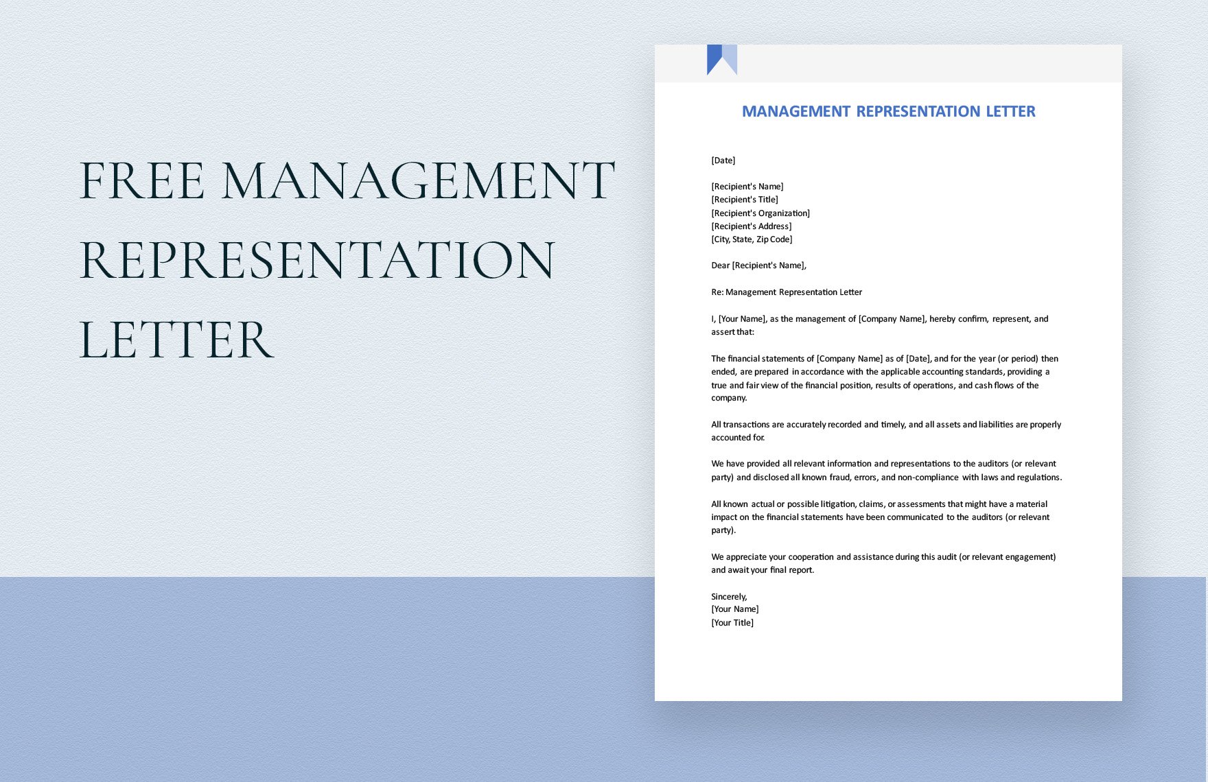 Management Representation Letter