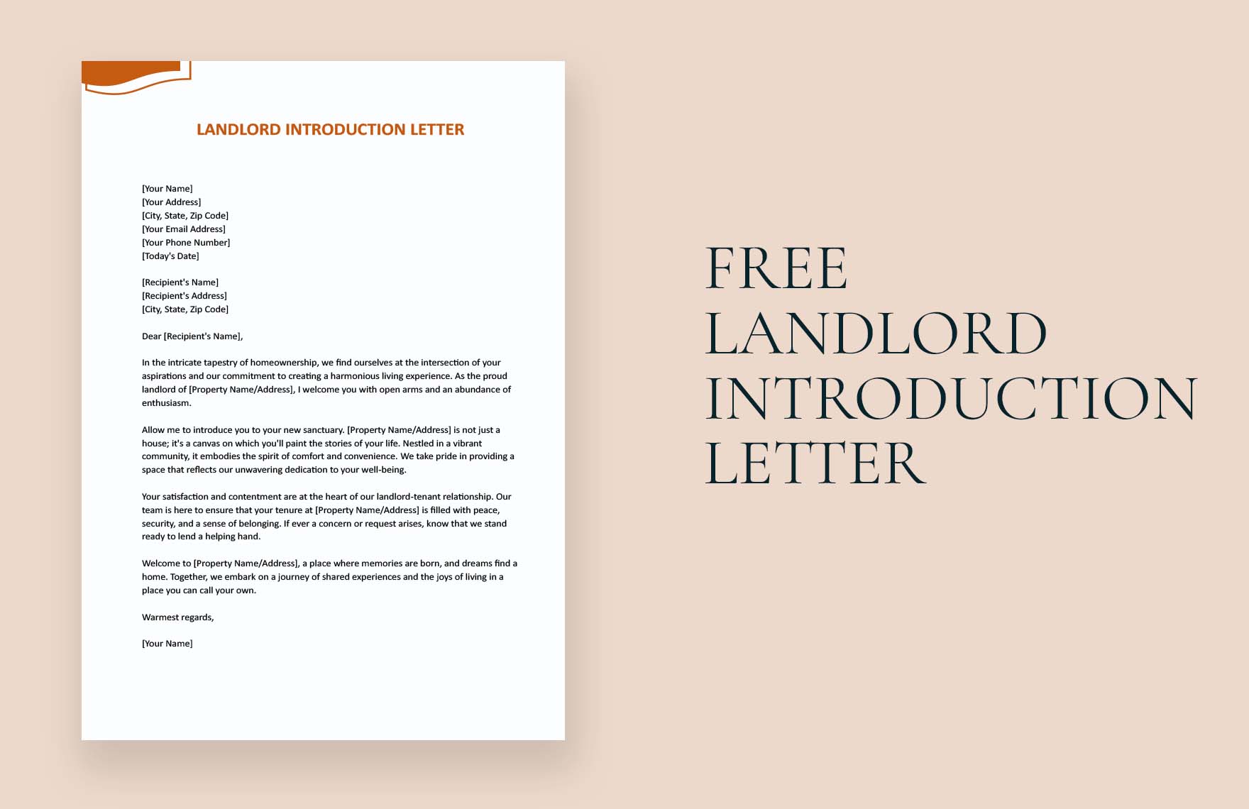 new landlord introduction letter