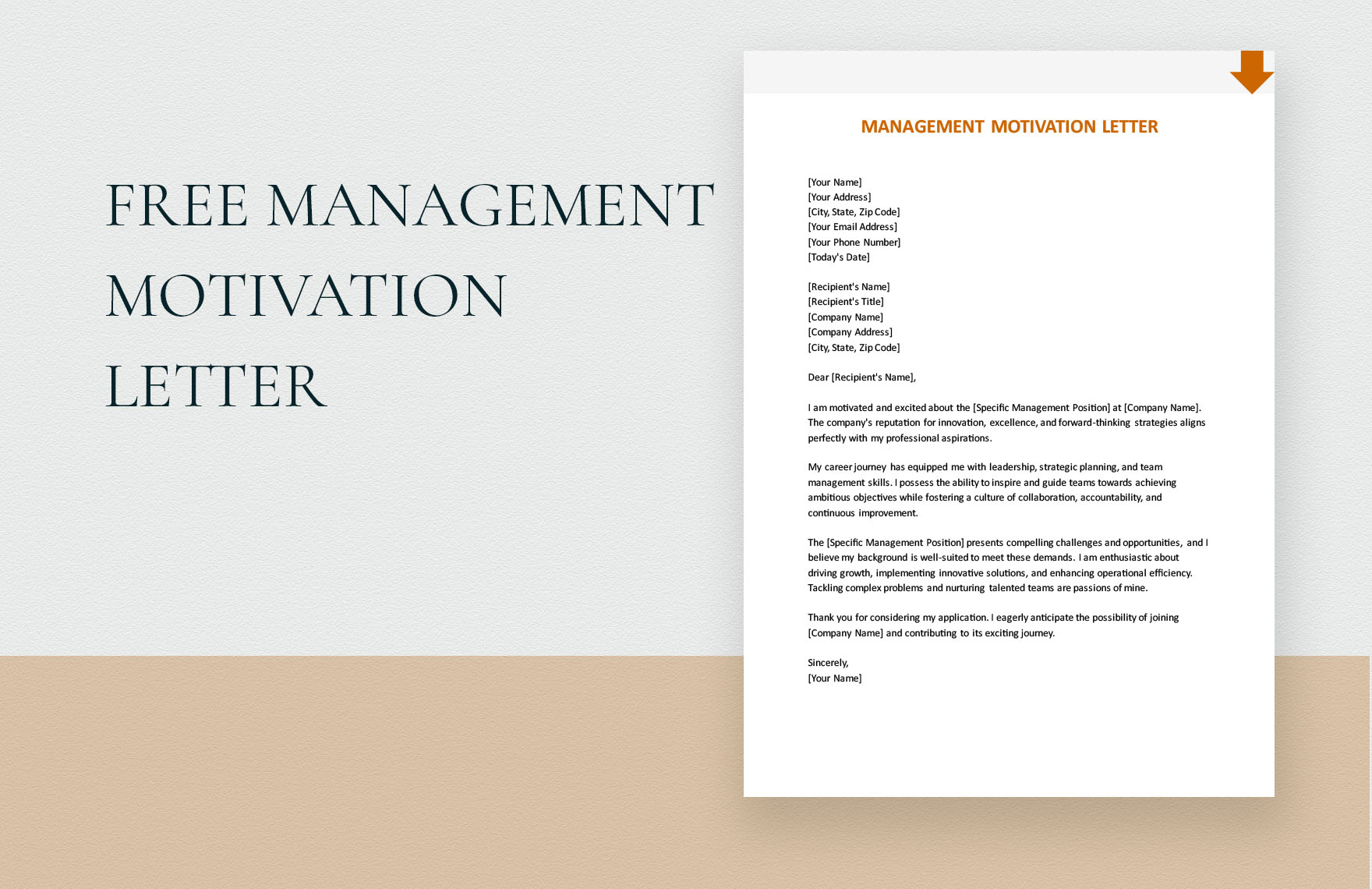 Management Motivation Letter
