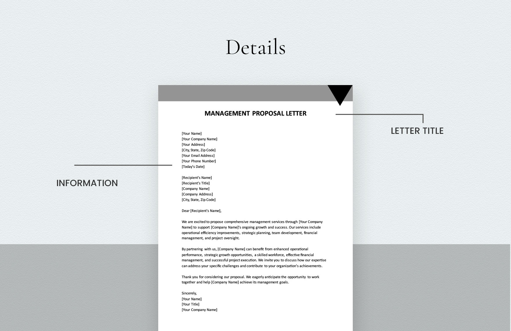 Management Proposal Letter