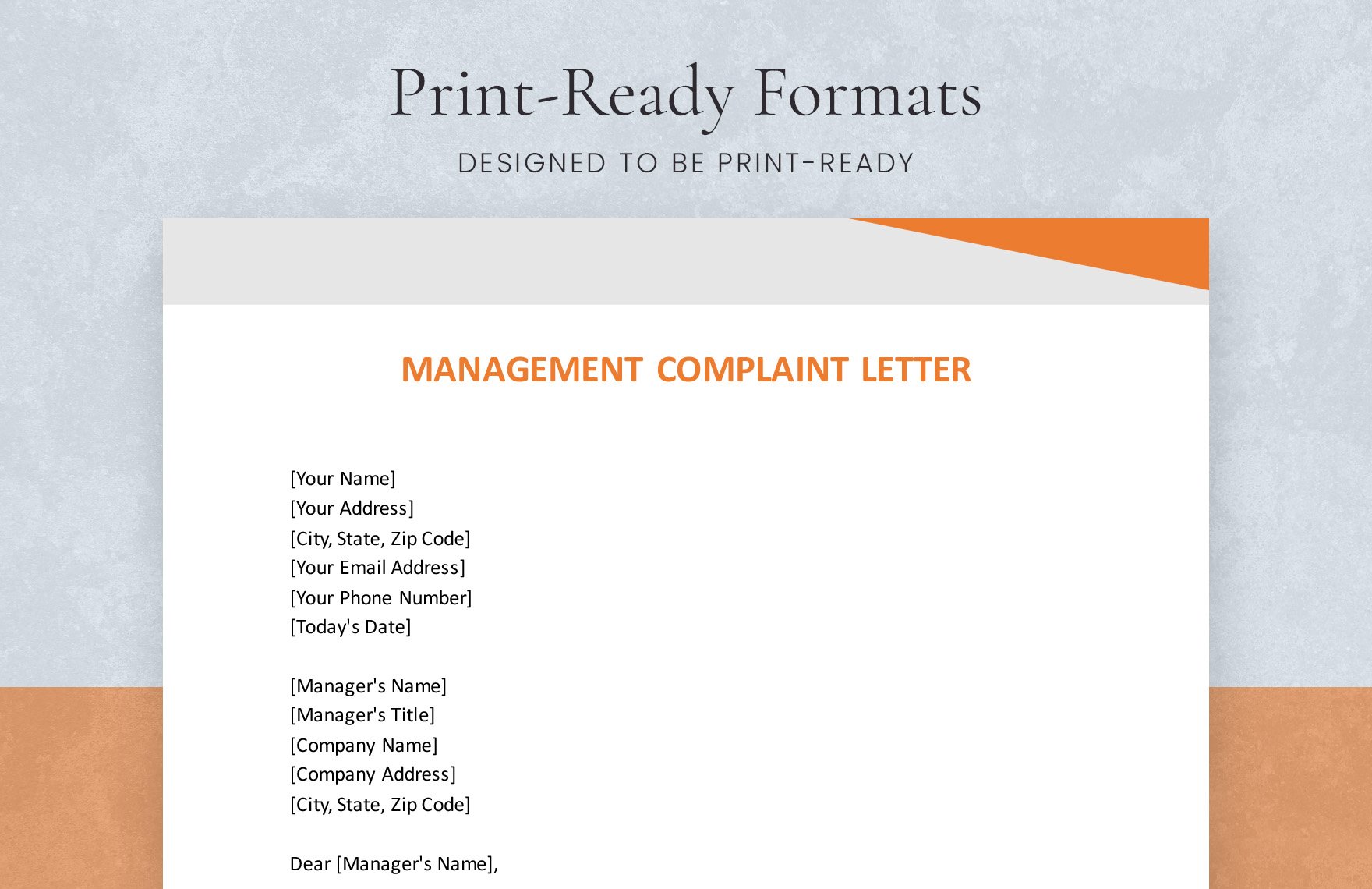 Management Complaint Letter