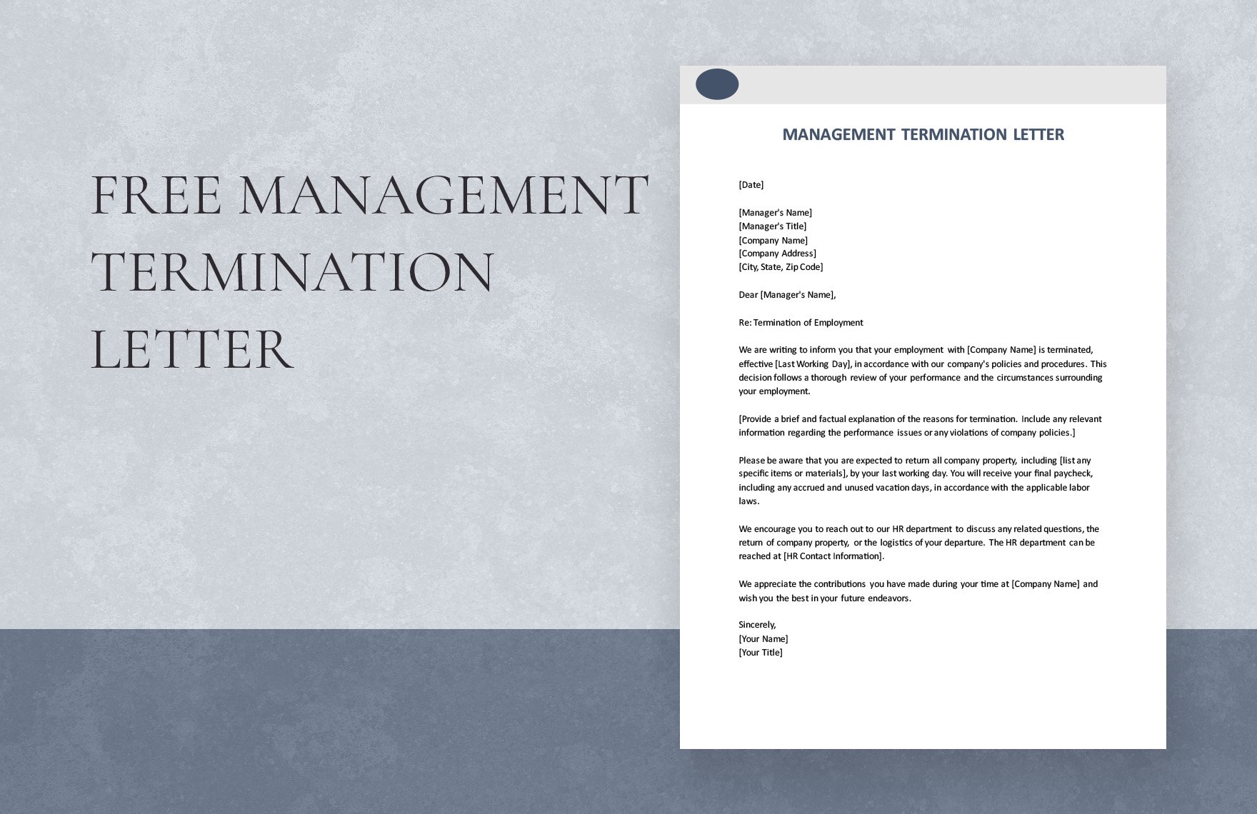 Management Termination Letter