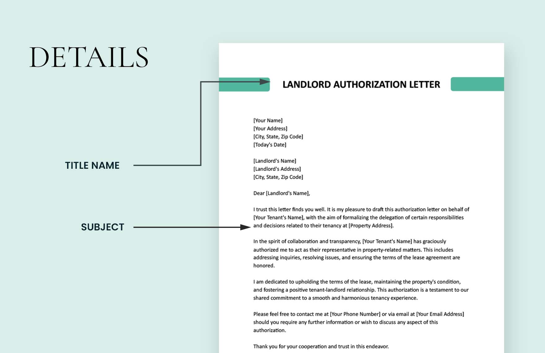 Landlord Authorization Letter