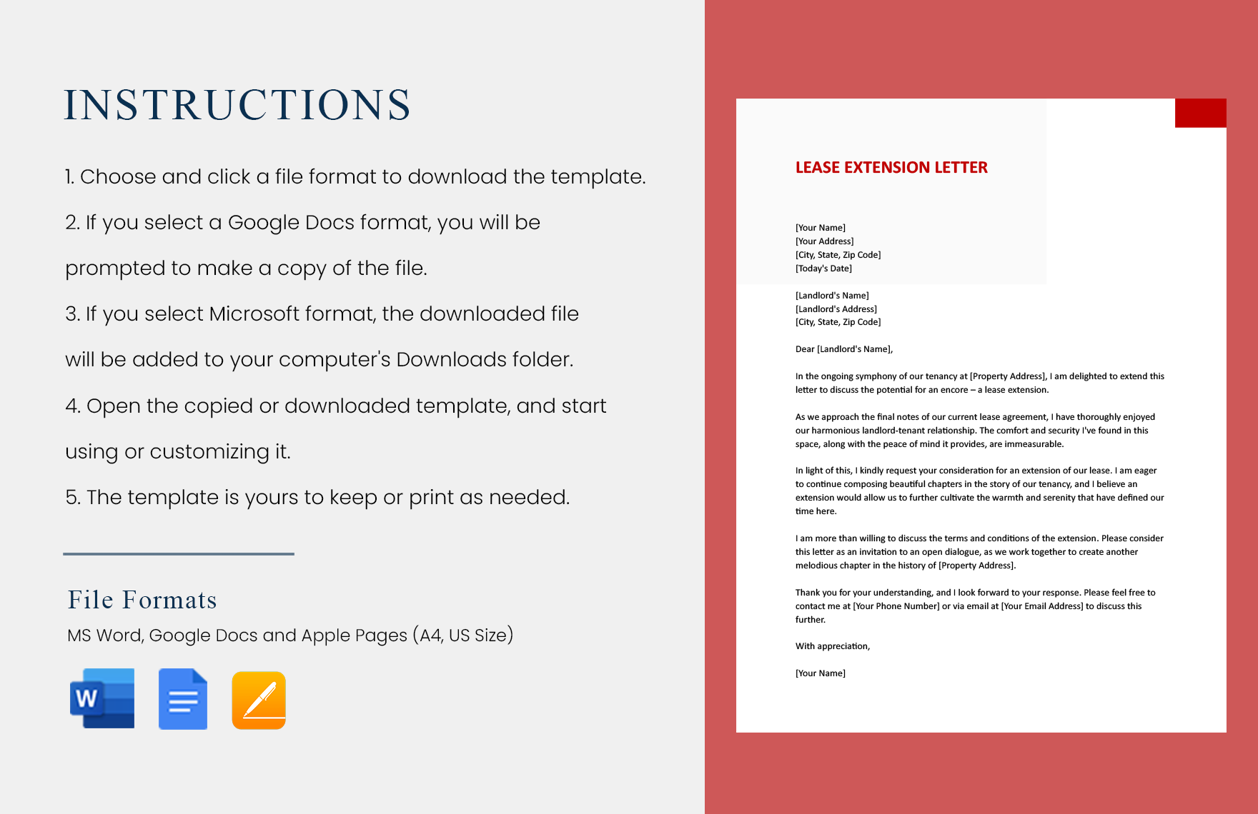 Lease Extension Letter