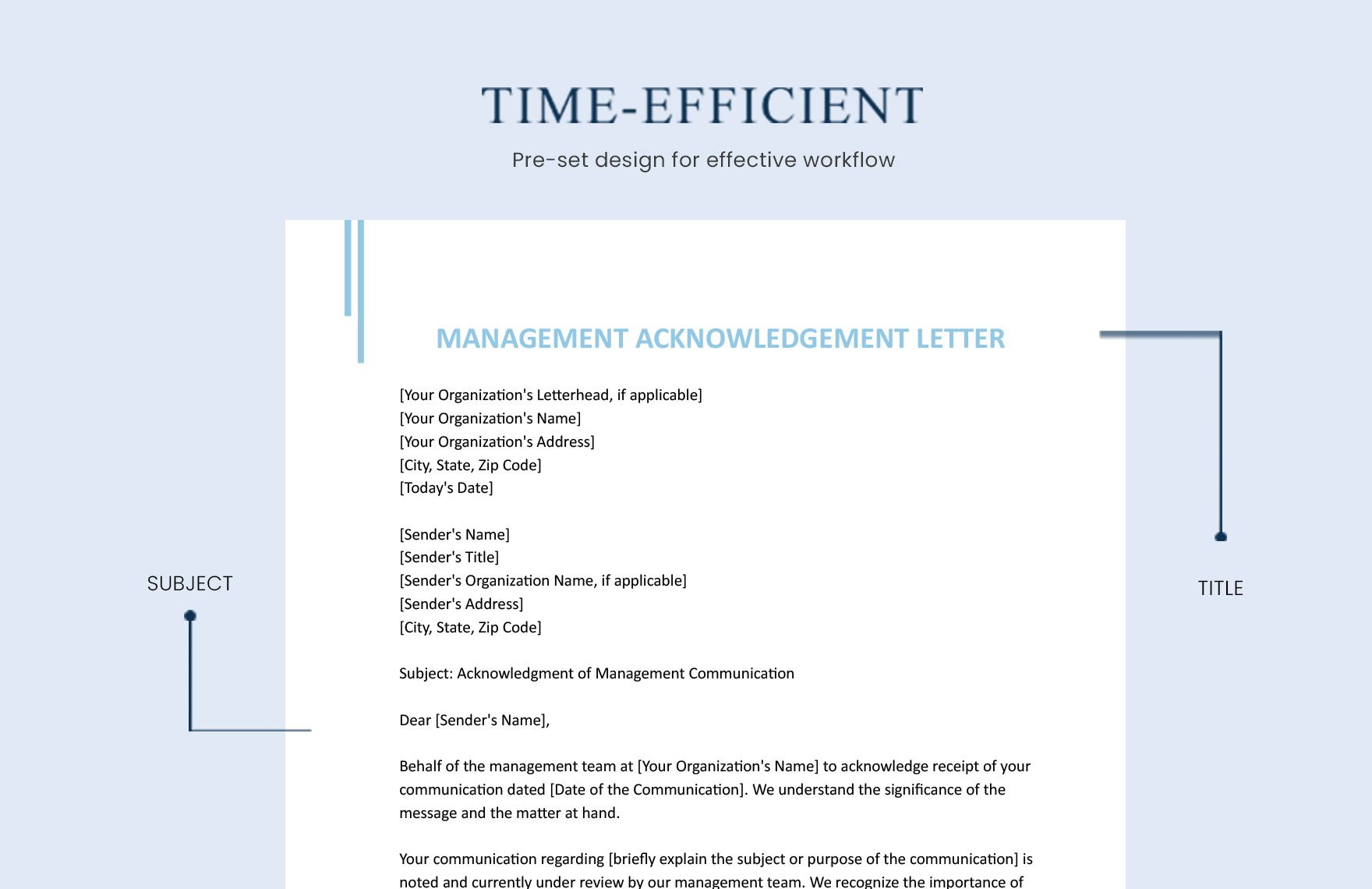 Management Acknowledgement Letter