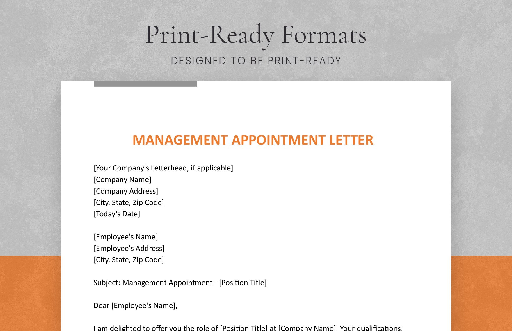 Management Appointment Letter